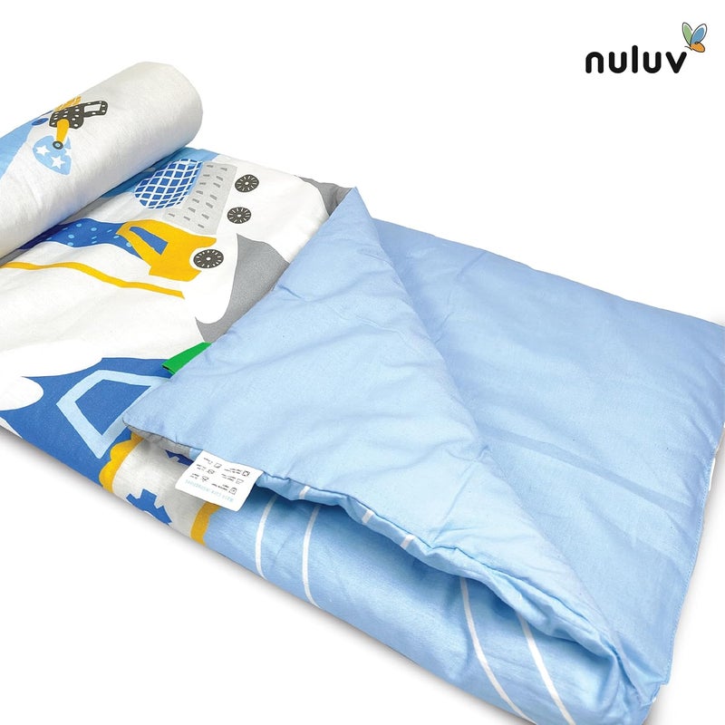Nuluv Baby Blanket, 100% Cotton Quilt for Infants, Soft and Hypoallergenic, 23x36 inches, Transport Design - Image 3